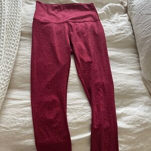Lululemon Wunder Under 7/8 Length Red 6